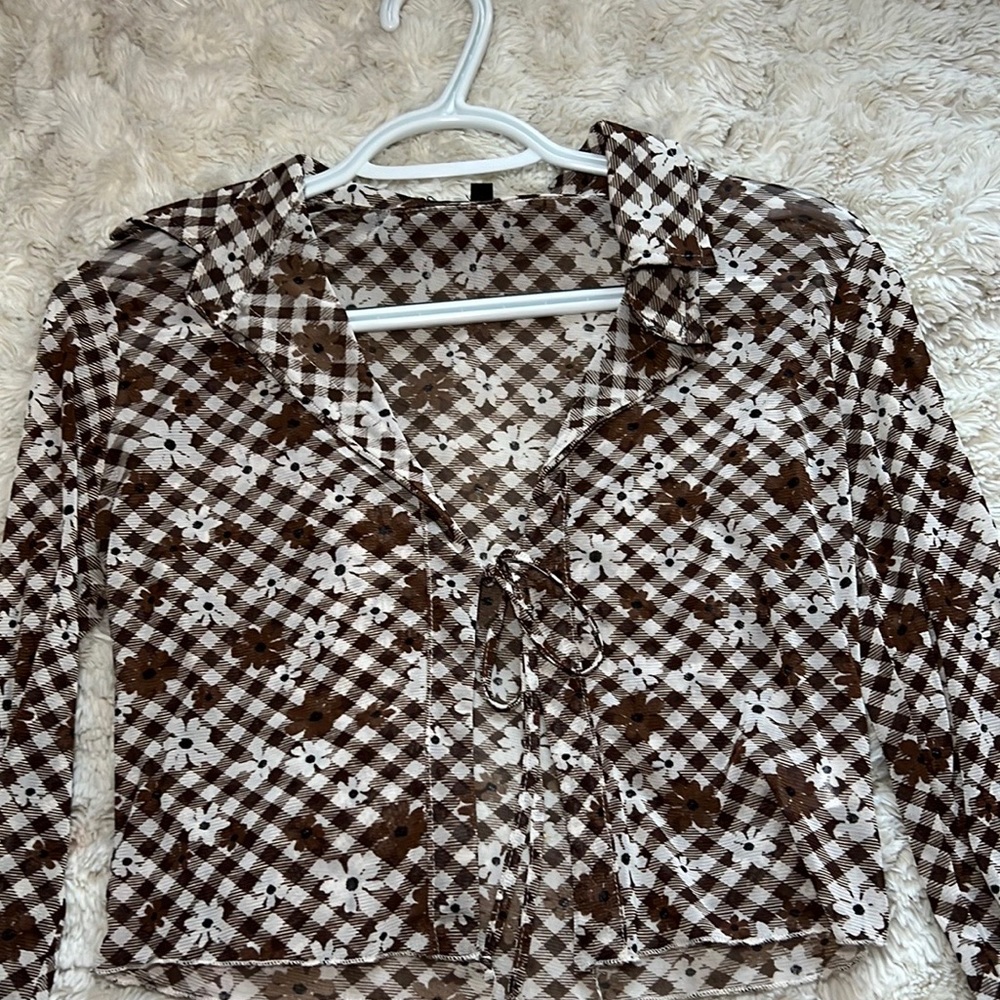 Sheer Long Sleeve Shirt